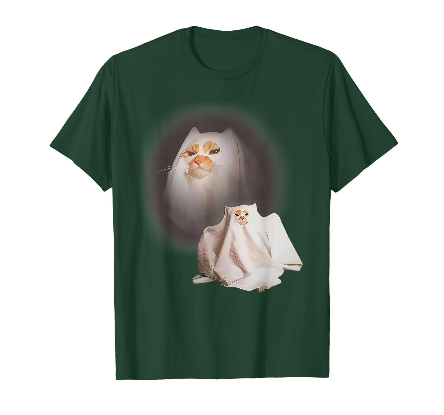 Ghost cat Ghost Kitten Funny cat Meme Halloween T-Shirt