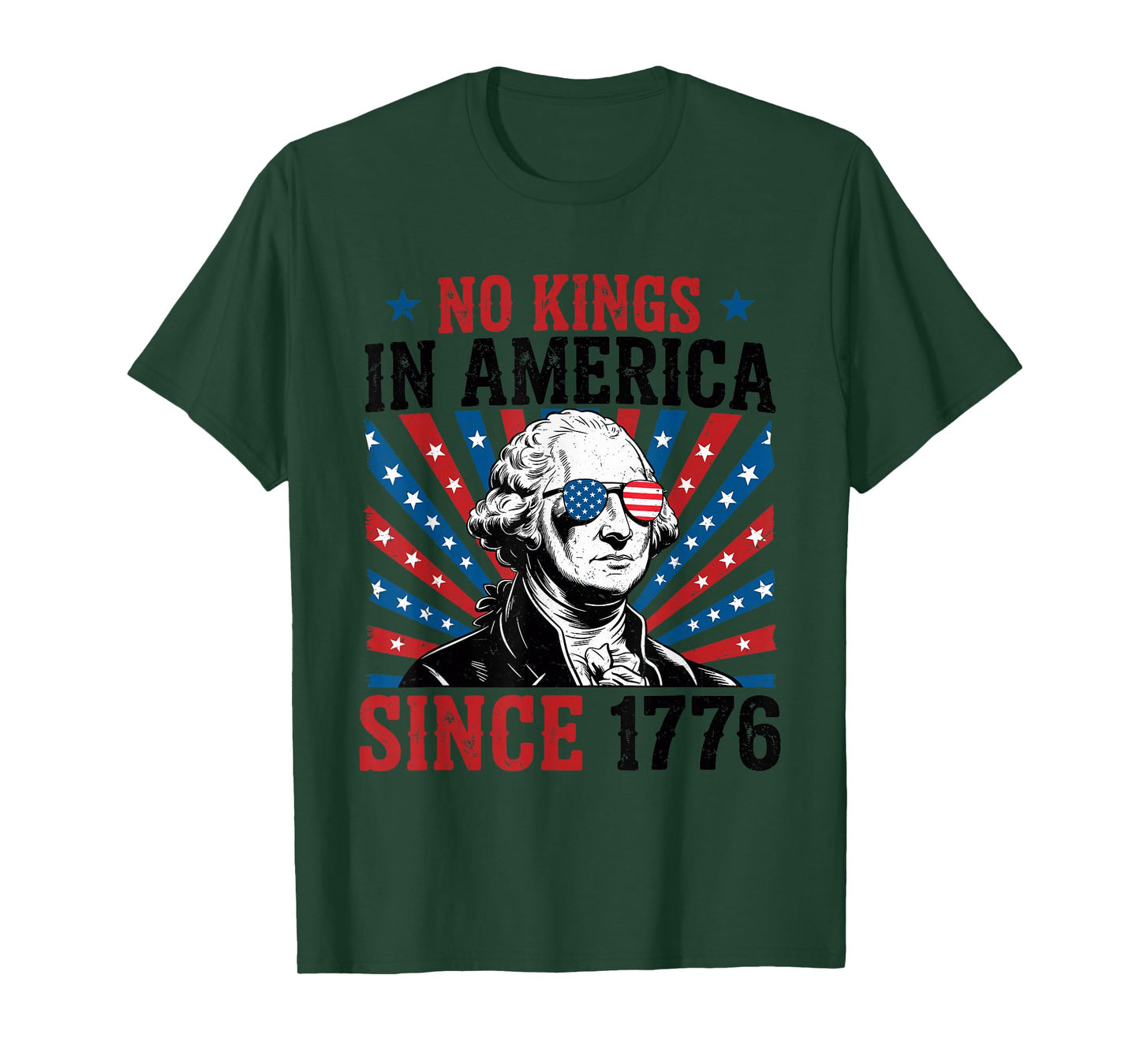 George Washington Protest Sign Democracy No Kings In America T-Shirt