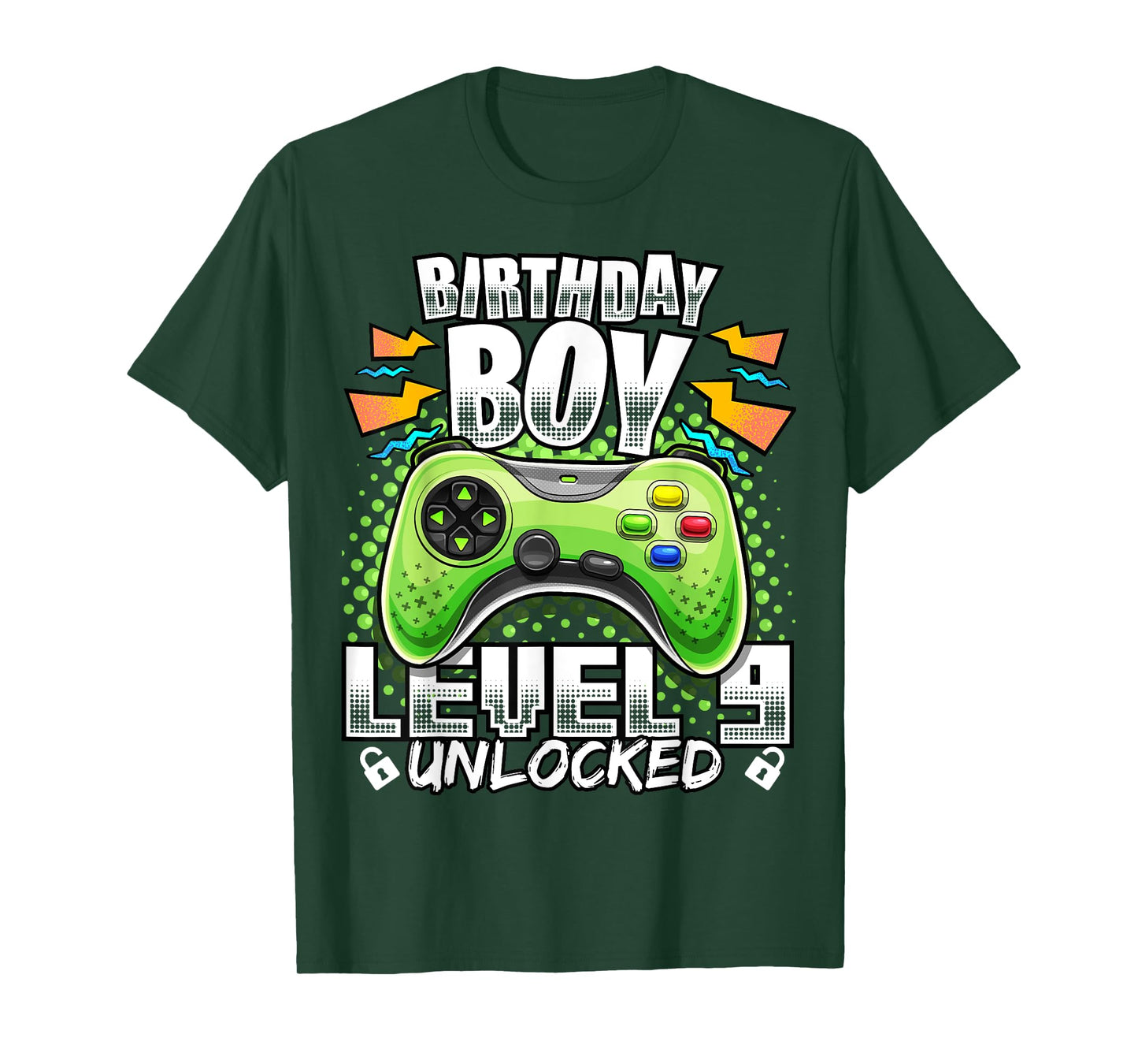 Level 9 Unlocked Video Game 9th Birthday Gamer Gift Boys T-Shirt