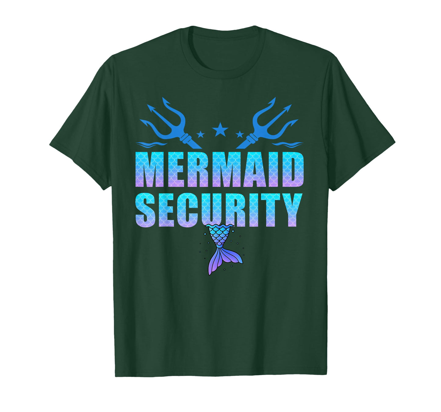 Mermaid Security Funny Dad Mermaid Family Mermaid Squad T-Shirt