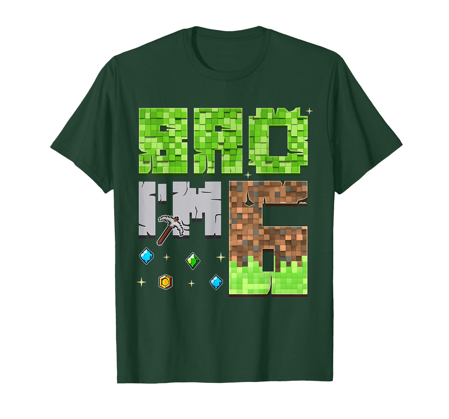 6th Birthday I'm 6 Year Old Gamer Pixel Birthday Boys Kids T-Shirt