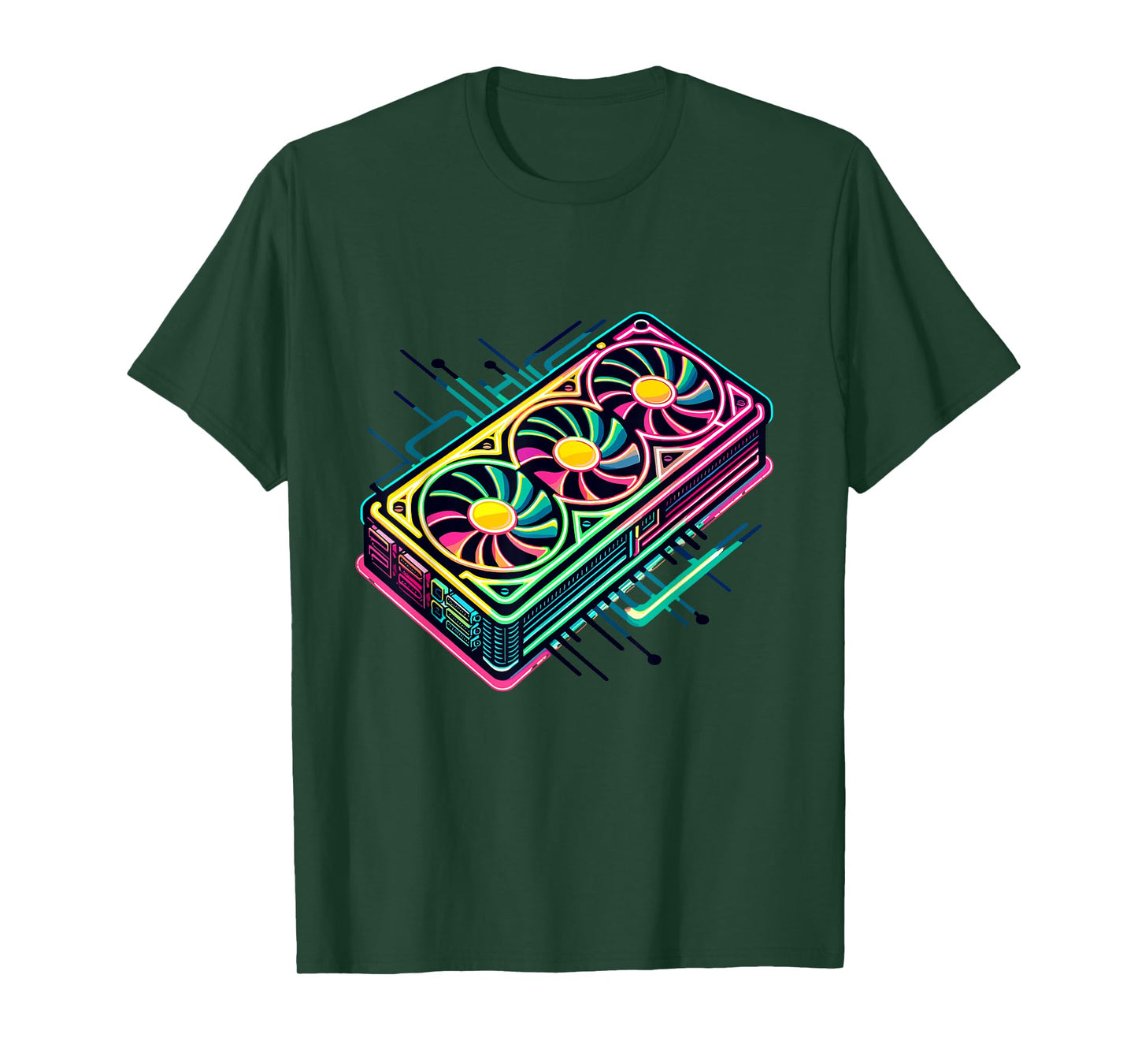 RGB Gaming Graphics Card Aesthetic GPU Video Gamer T-Shirt
