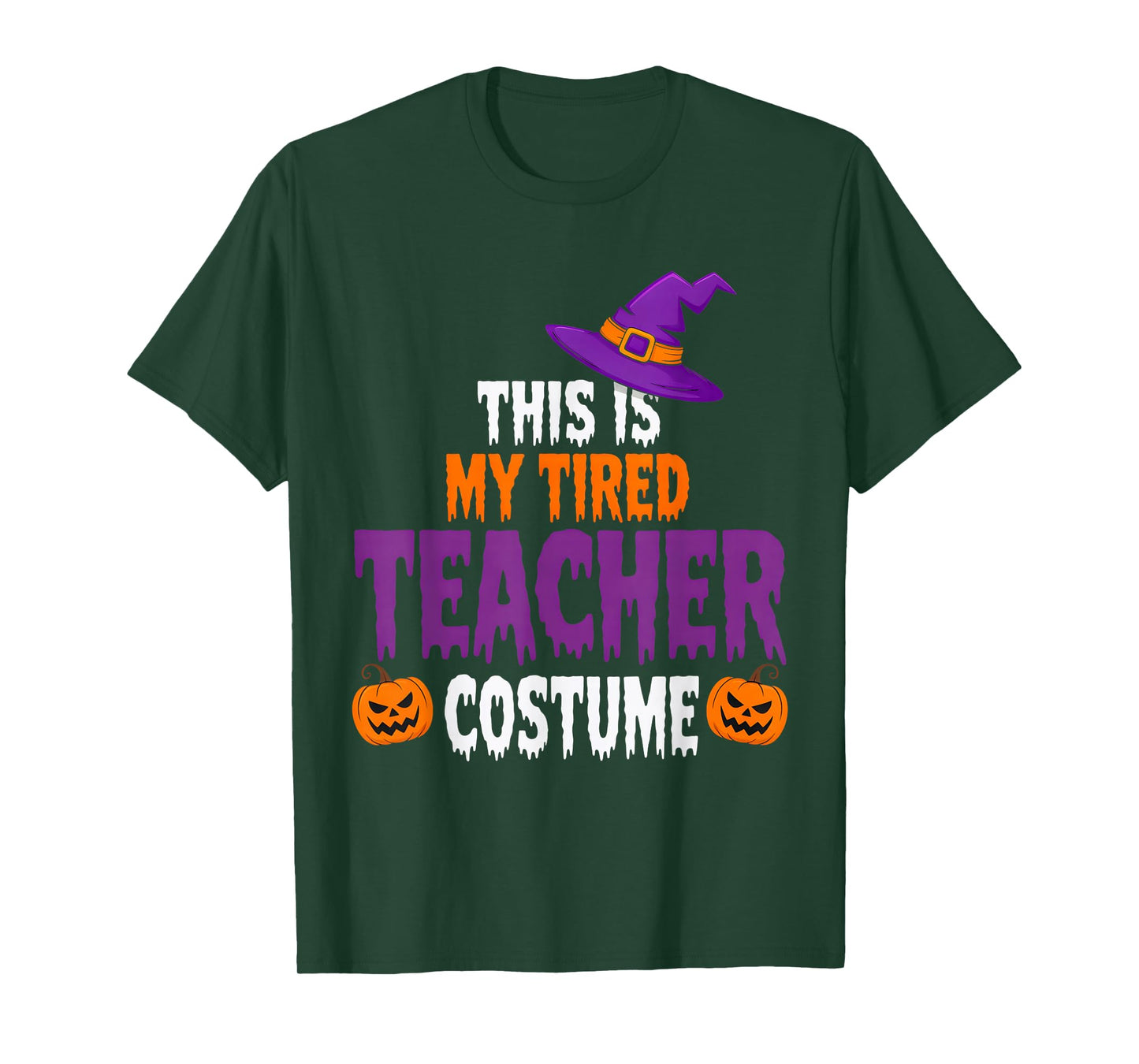 Tired Teacher Costume for Halloween Funny Teachers T-Shirt