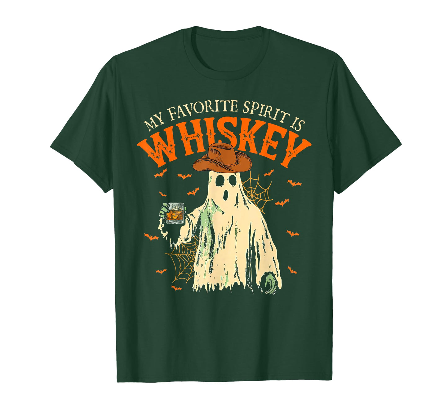 My Favorite Spirit is Whiskey Halloween Cowboy Ghosts T-Shirt