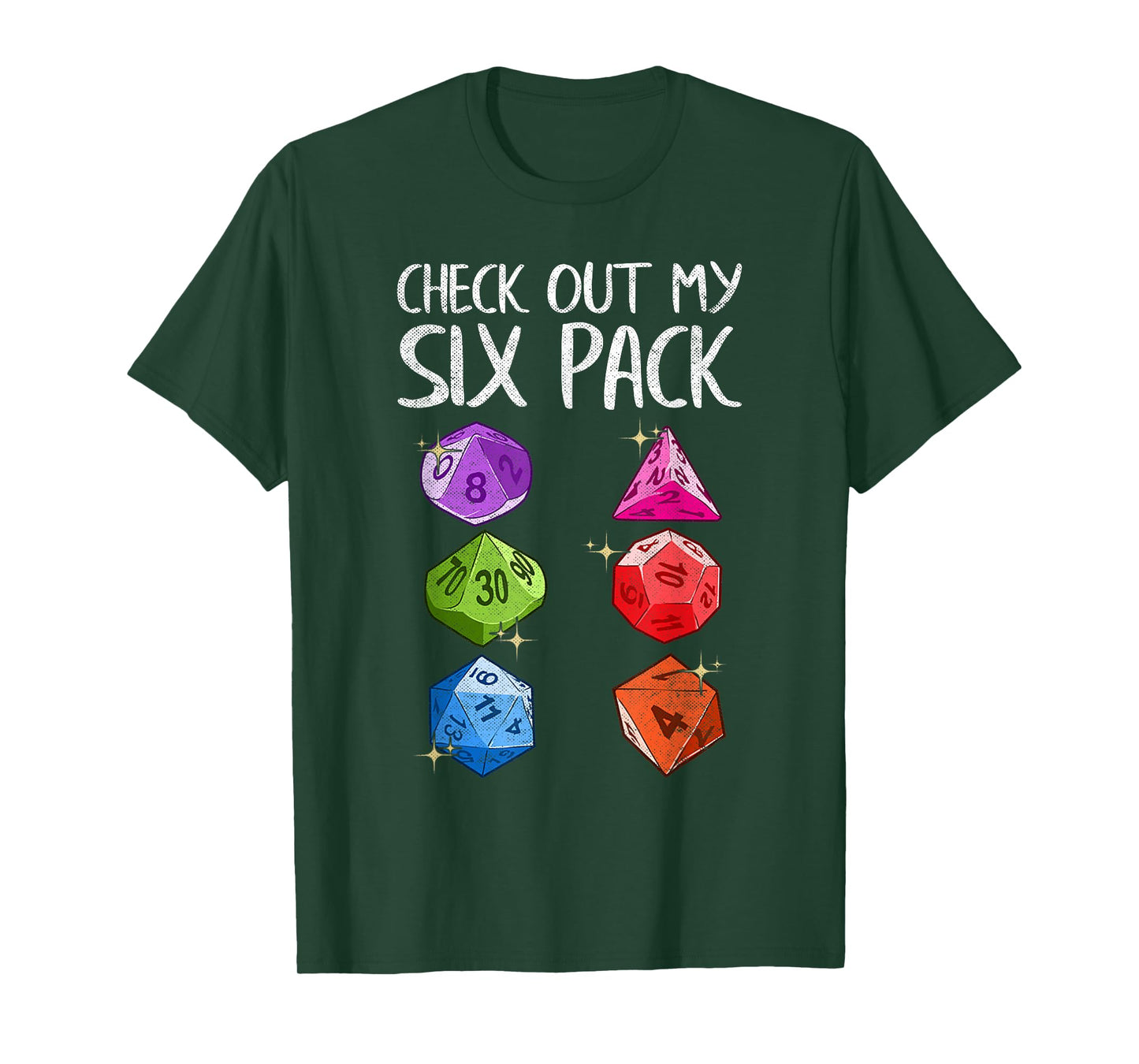 Check Out My Six Pack Gaming Dice Joke Funny Gamer Nerd Gift T-Shirt