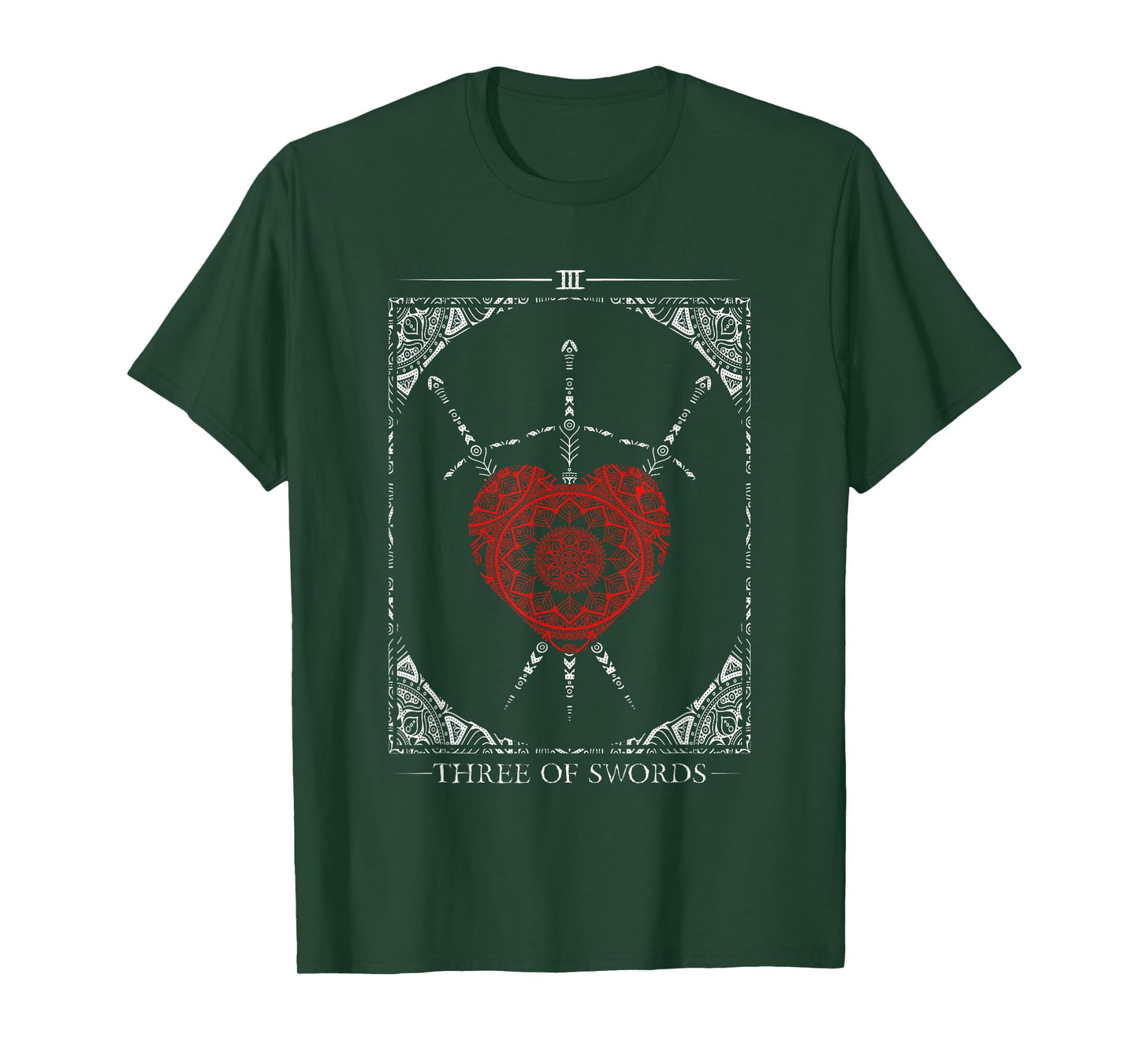 Vintage - 3 Of Swords Tarot Card T-Shirt
