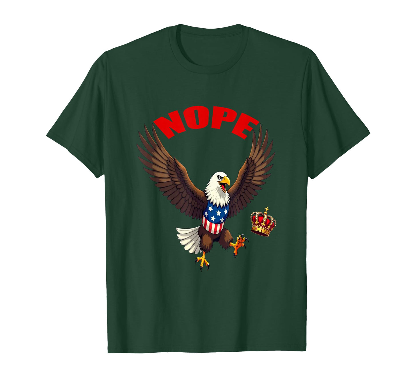 Funny No Kings in America Eagle T-Shirt