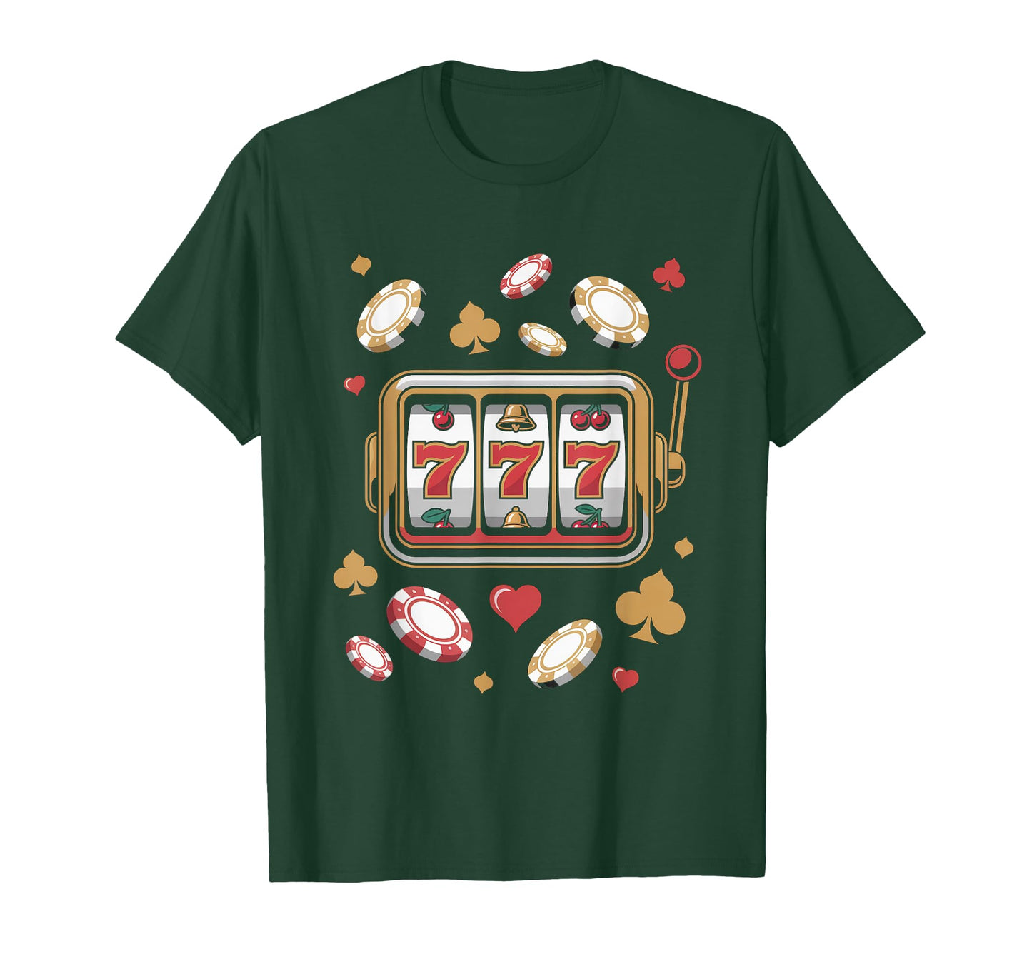 777 Jackpot Slots Gambling Fun Theme T-Shirt