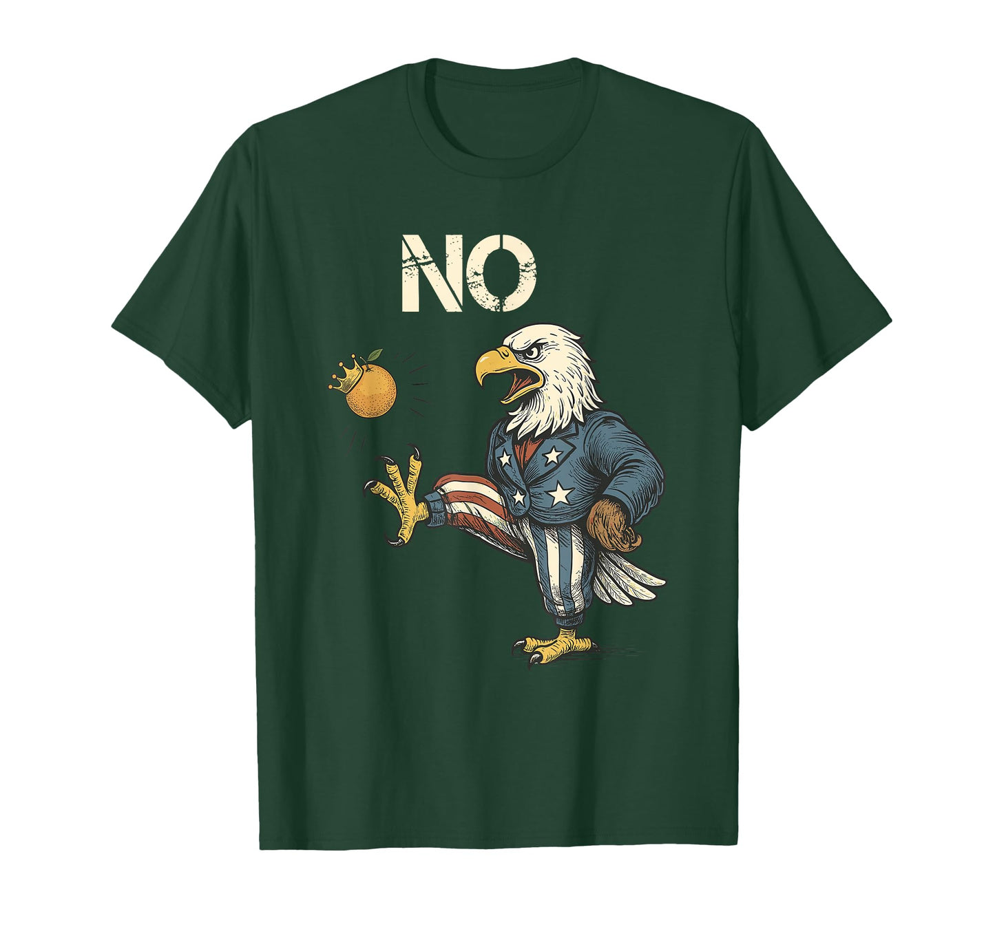 Funny Eagle No Kings October 18 No Kings Day Men Women T-Shirt