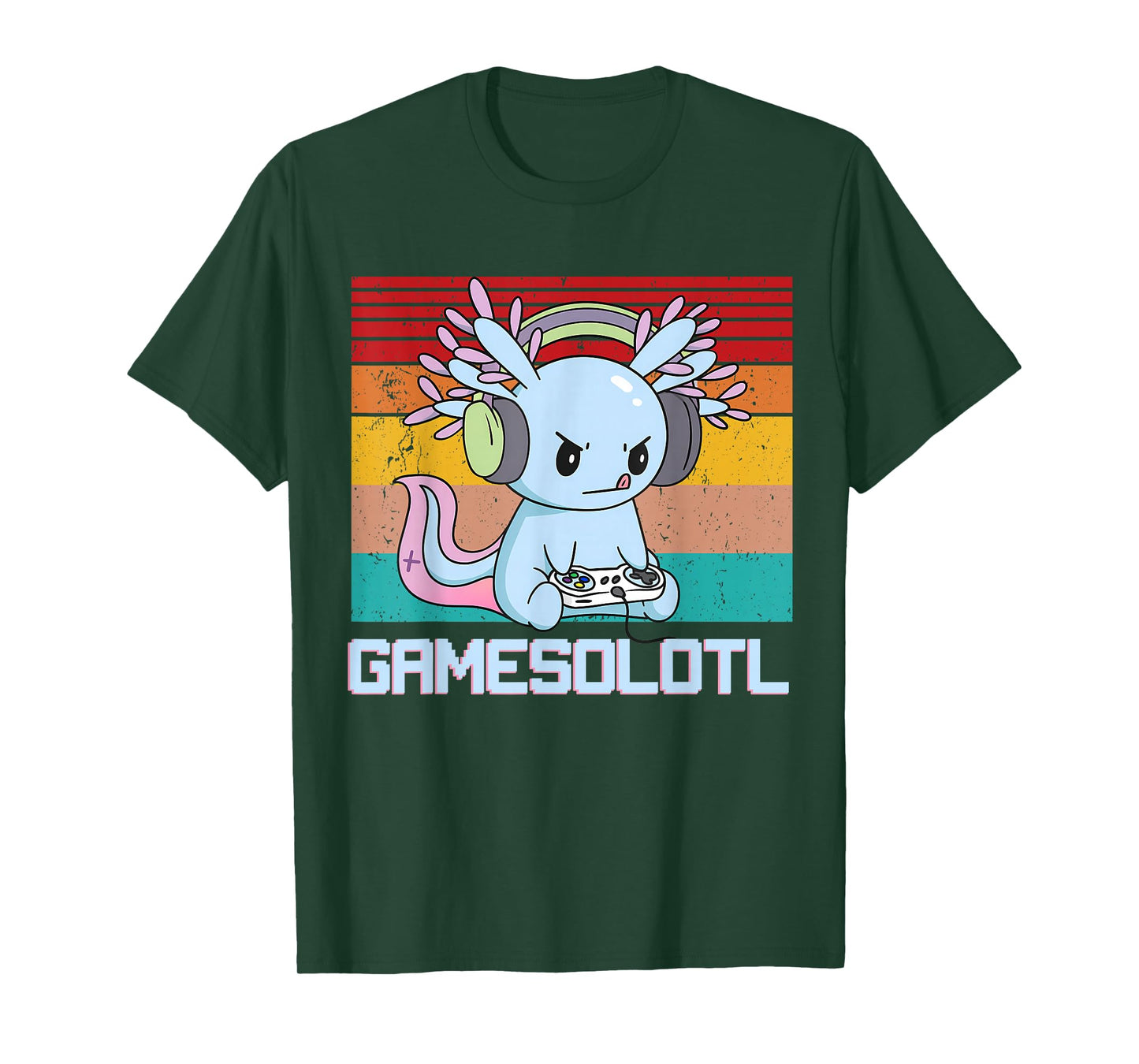 Gamesolotl Axolotl Video Gamer Kawaii Anime Gifts Boys Teens T-Shirt