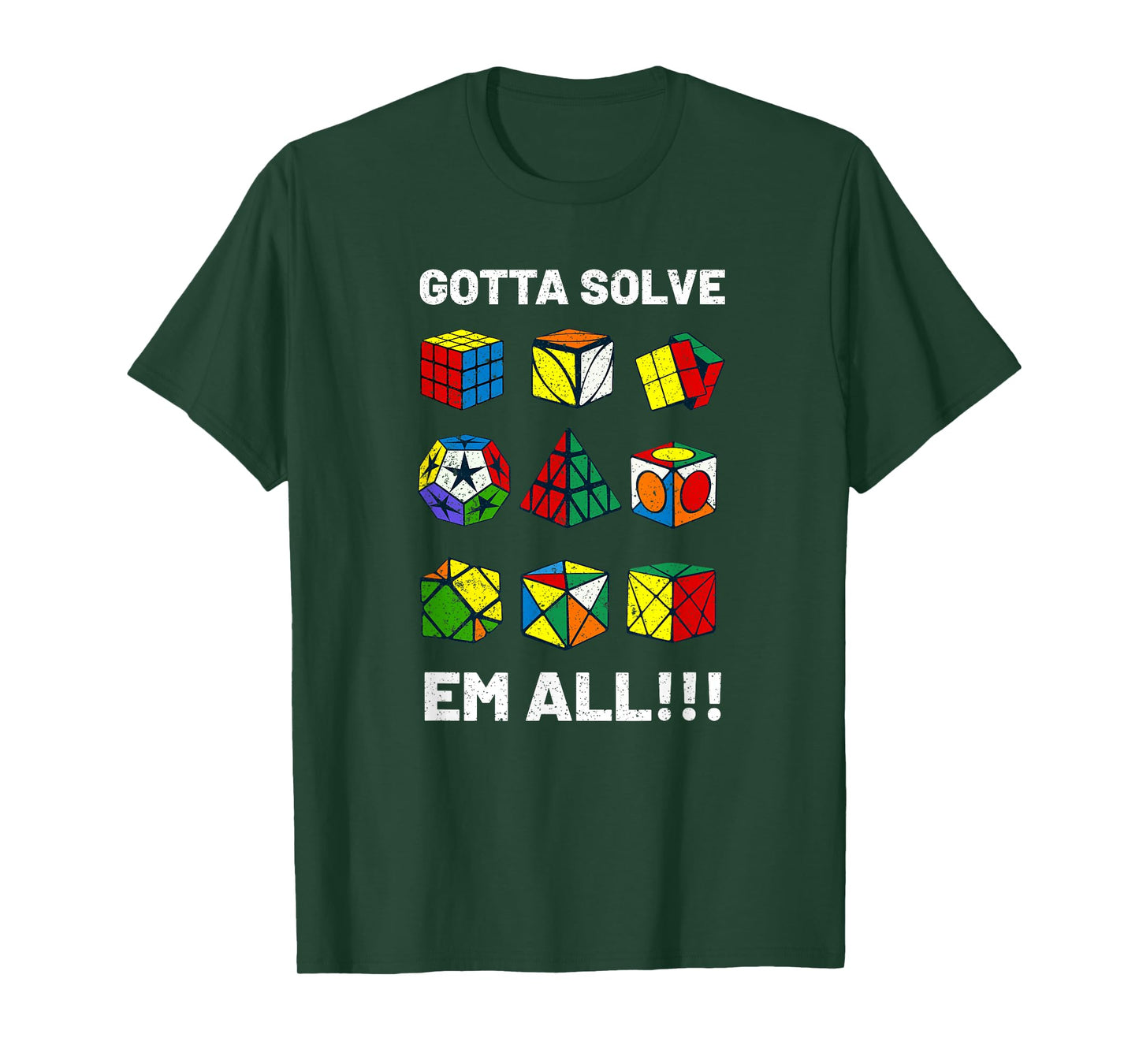 Competitive Puzzle Cube Gotta Solve Em All Speed Cubing T-Shirt