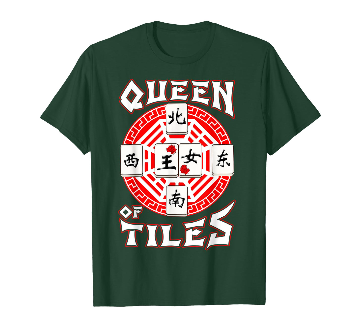 Mahjong Lover Traditional Chinese Game Gifts Queen Of Tiles T-Shirt