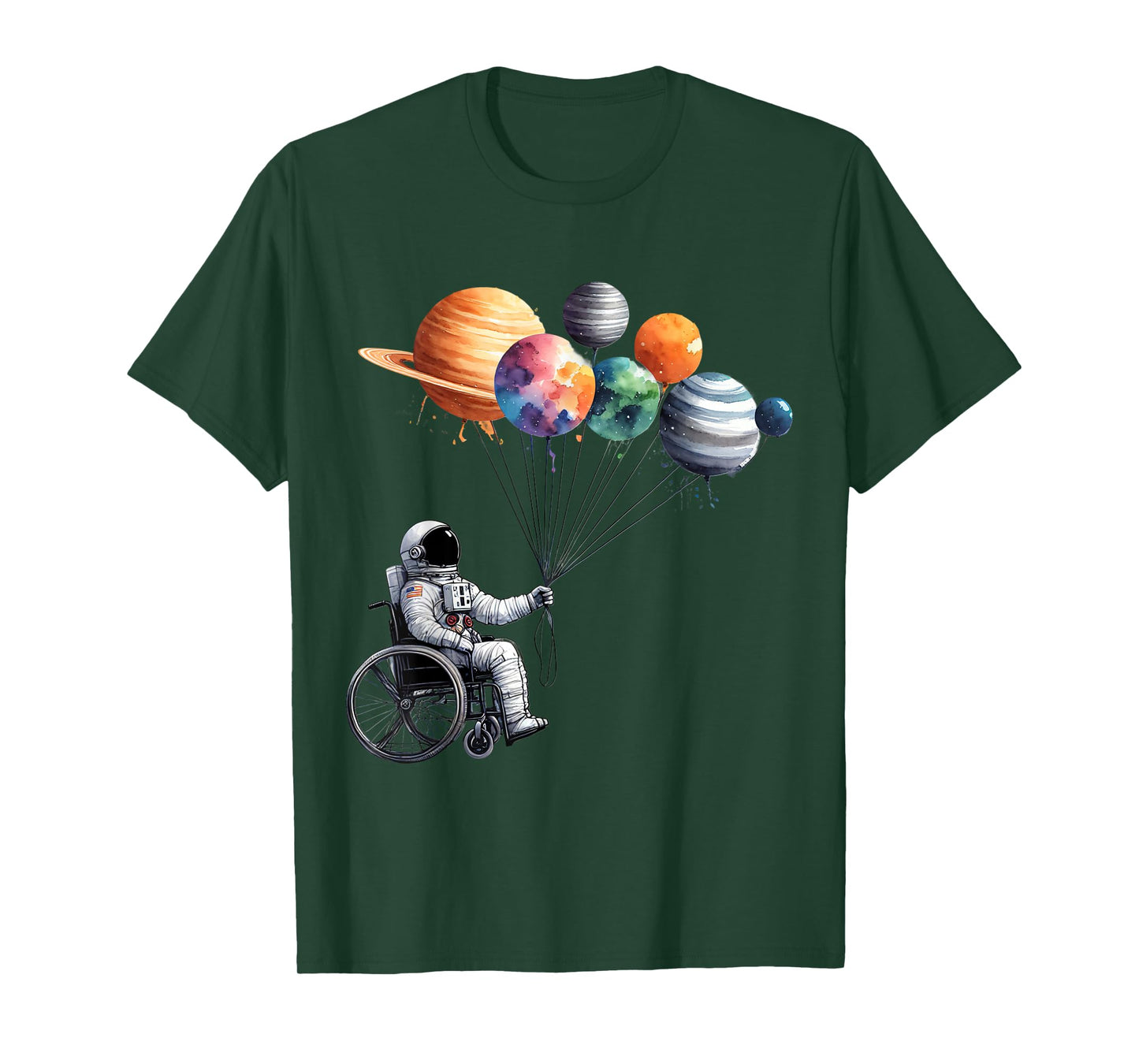 Wheelchair Astronaut Motivtion Kids with Wheelchair T-Shirt