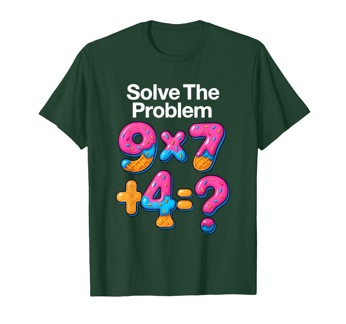 67 Meme Math Teacher Ice Cream Drip 6 7 Brainrot Six Seven T-Shirt