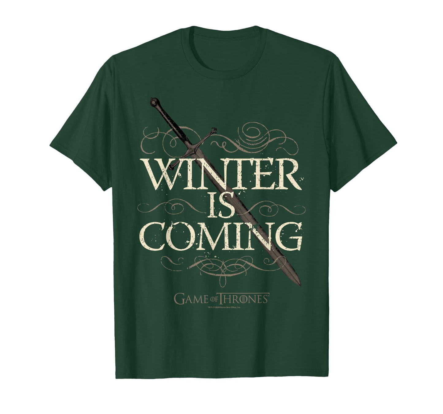 Game Of Thrones Winter Is Coming Text T-Shirt