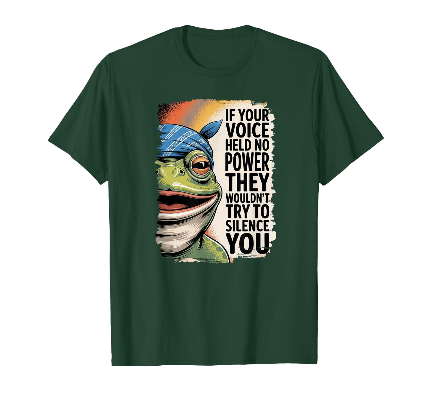 Your Voice Counts Portland Frog Protest Retro Resistance T-Shirt