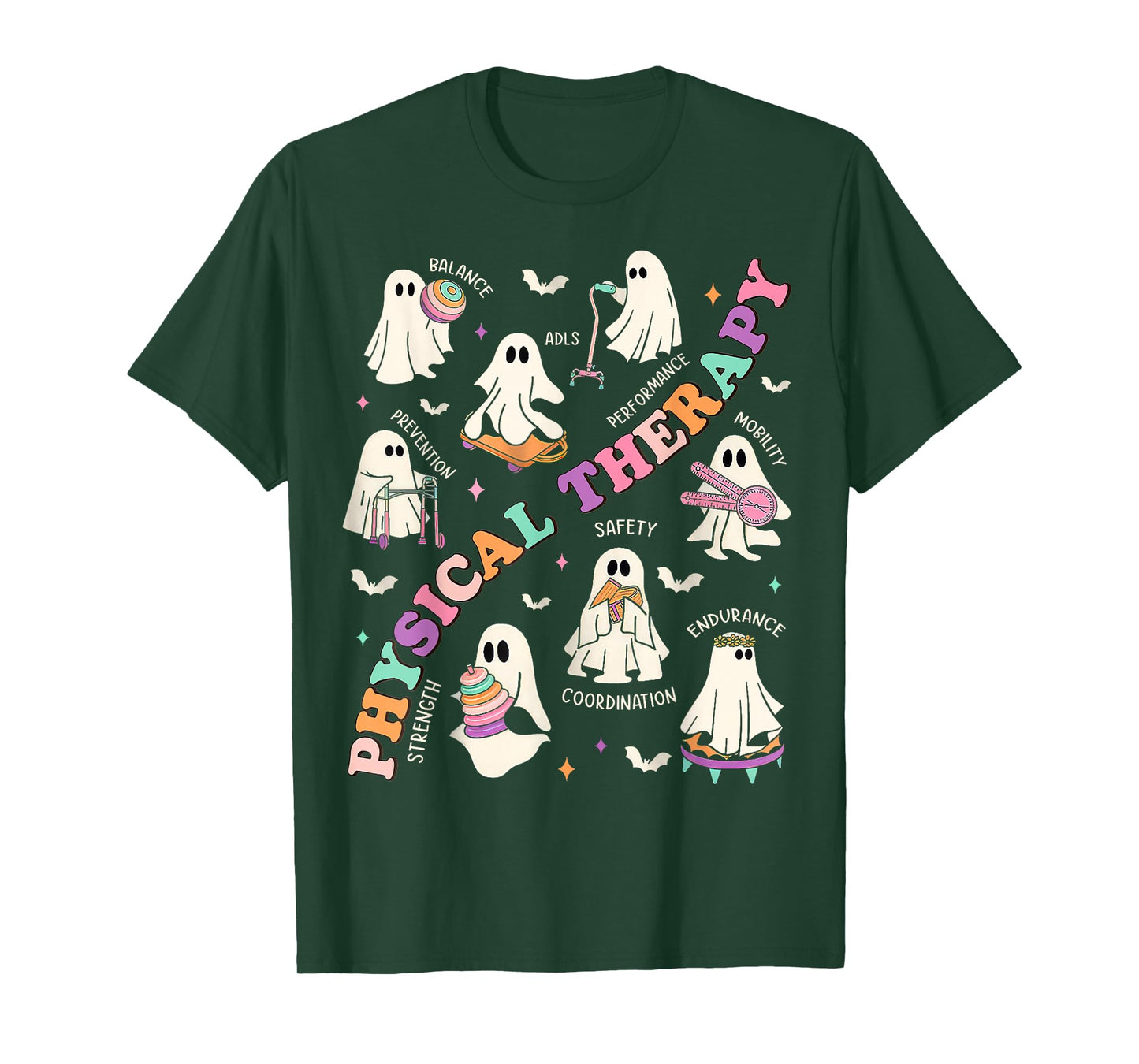 Cute Ghost Physical Therapy PT Physical Therapist Halloween T-Shirt