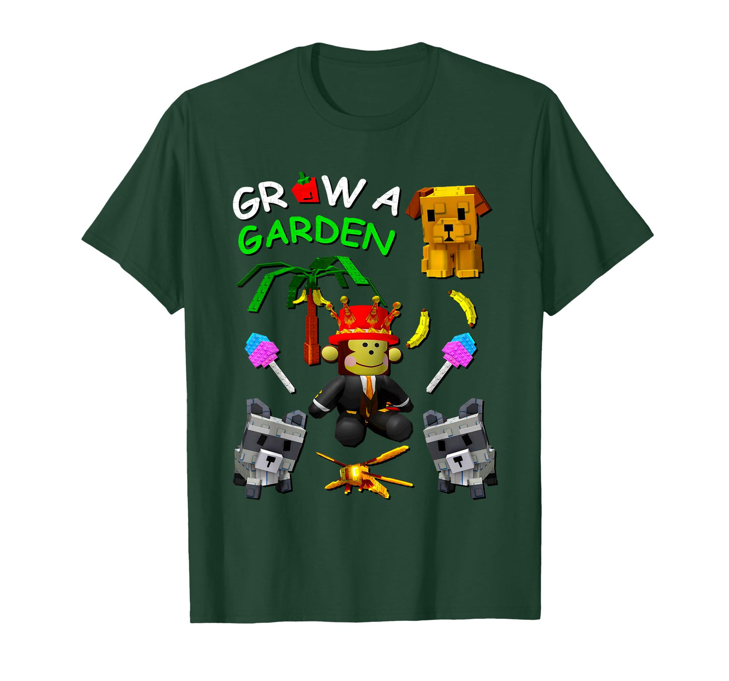 Grow A Garden Gamer Candy Blossom Fruit Palm Monkey Pet T-Shirt