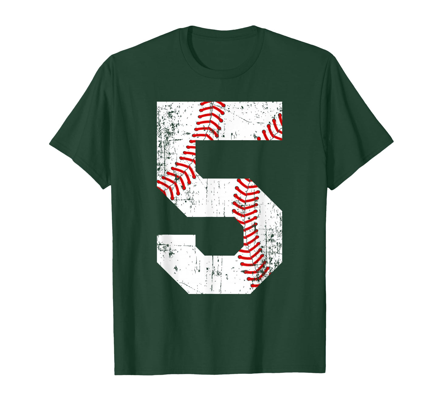 Vintage Baseball 5 Jersey Number T-Shirt