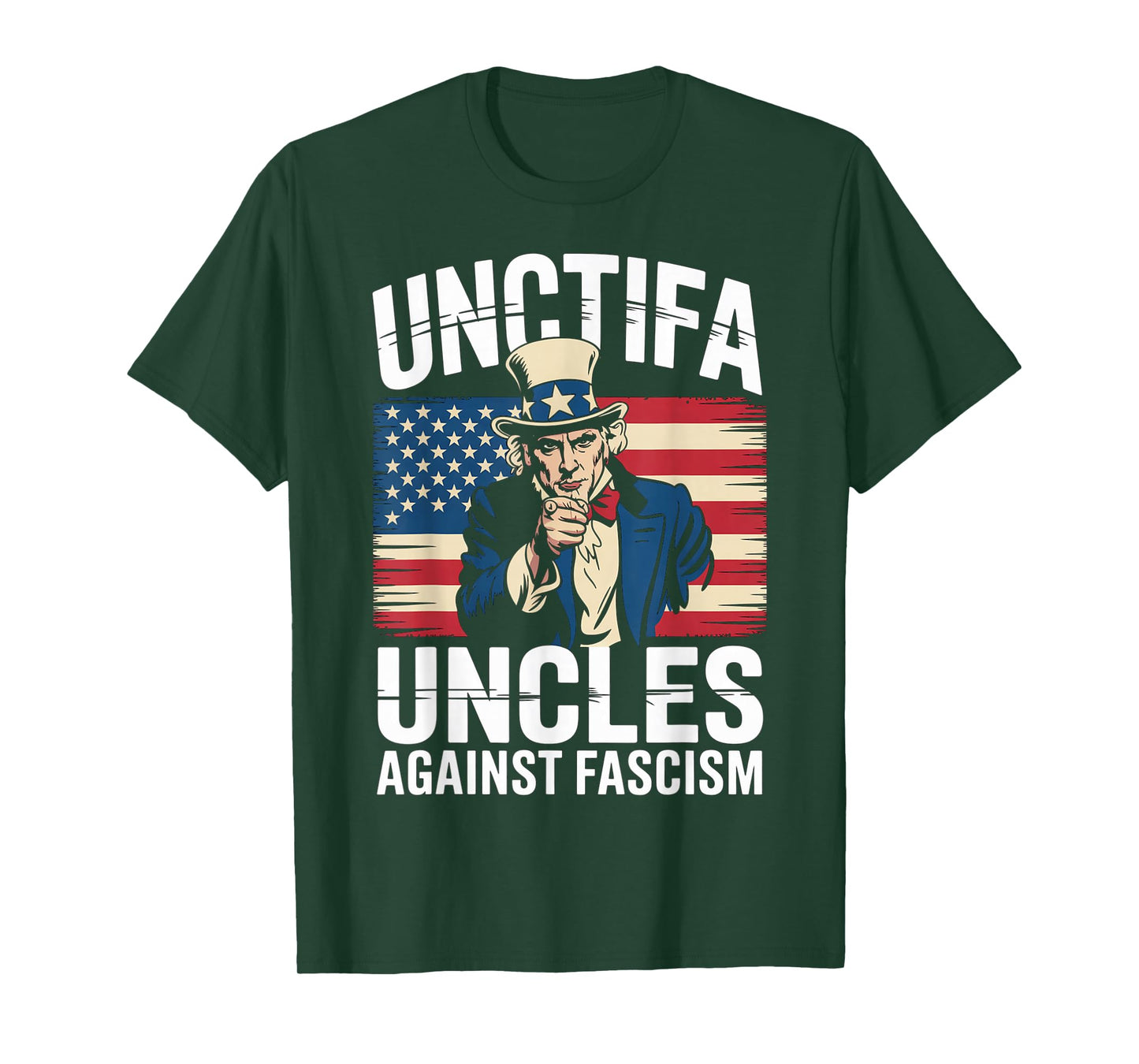 Unctifa Uncle Against Fascism Flag Resist No Kings 50501 T-Shirt