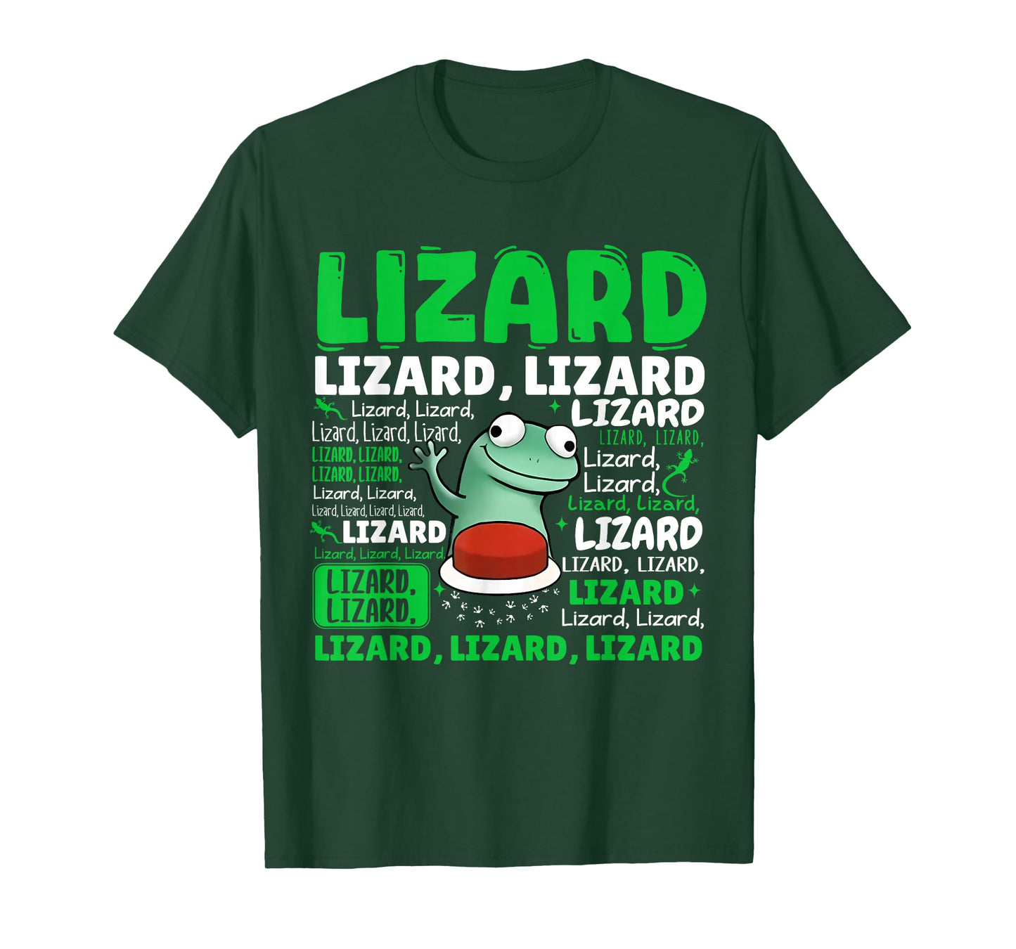 Funny Lizard Button T-Shirt