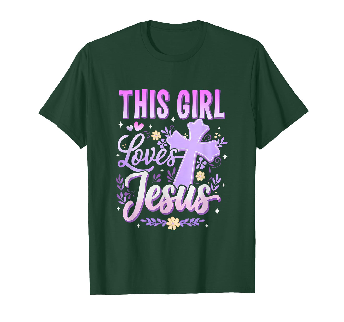 This Girl Loves Jesus Cute Christian Girl God Religious T-Shirt