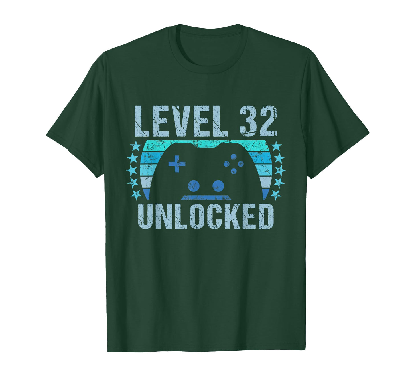 Gaming Vintage 32nd Birthday Gift 32 Year Old Boy Girl Gamer T-Shirt