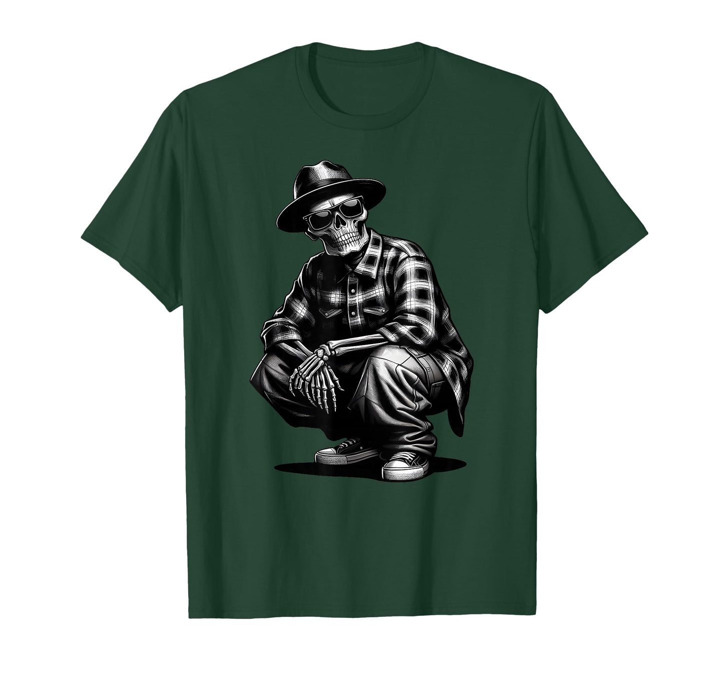 90s Cholo Chicano Homie Cool Mexican Gangster Skeleton Skull T-Shirt