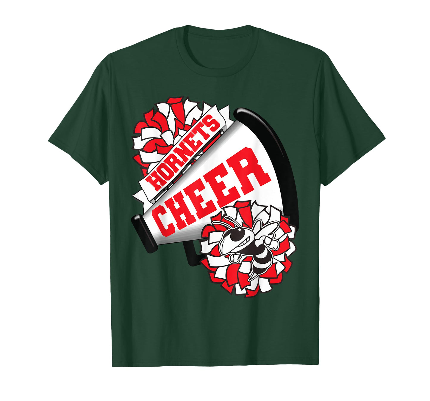 Hornets Cheer Back To School Cheerleading Spirit Red T-Shirt