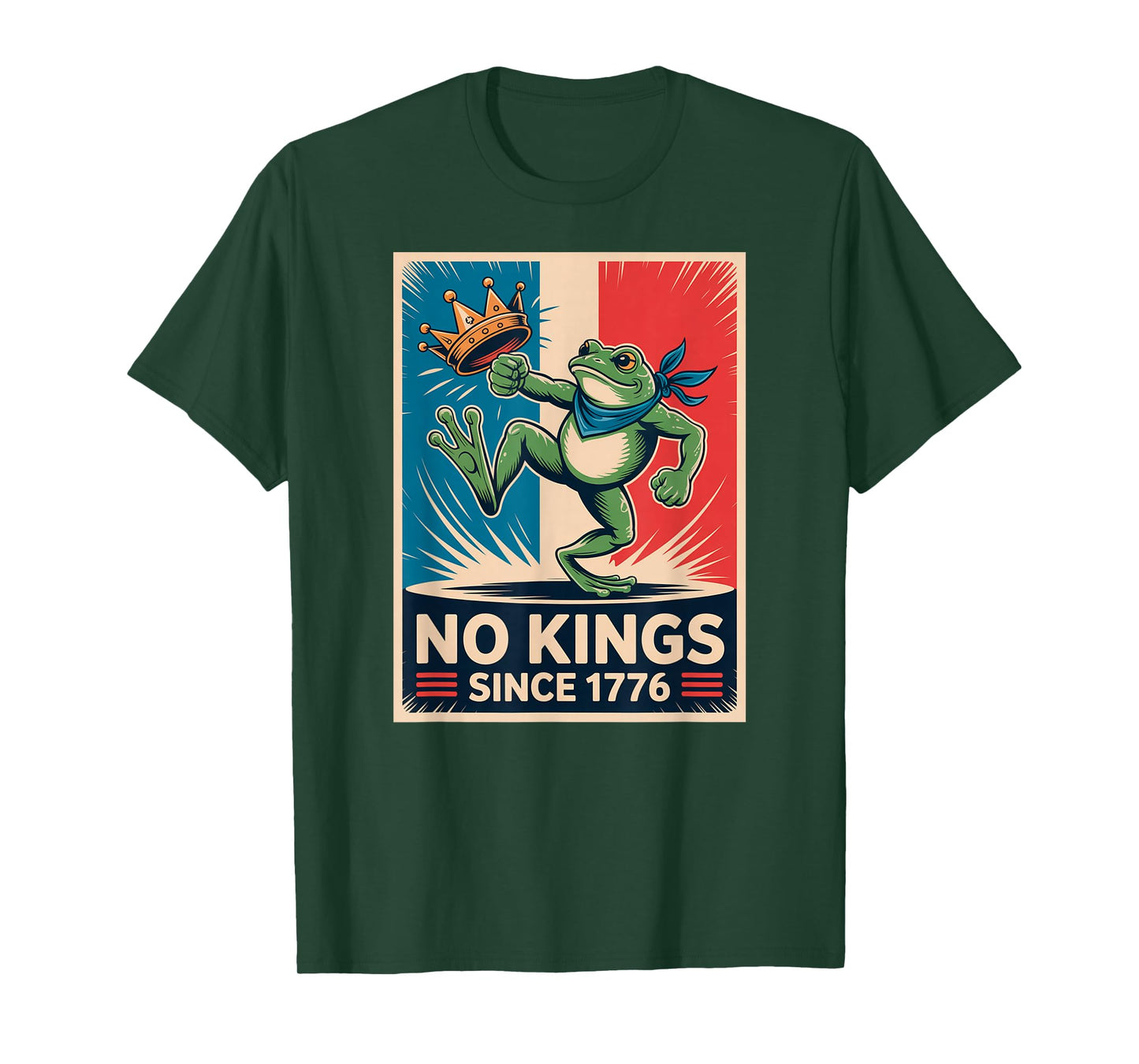 Frog No Kings Shirt Men Women No Kings in America T-Shirt