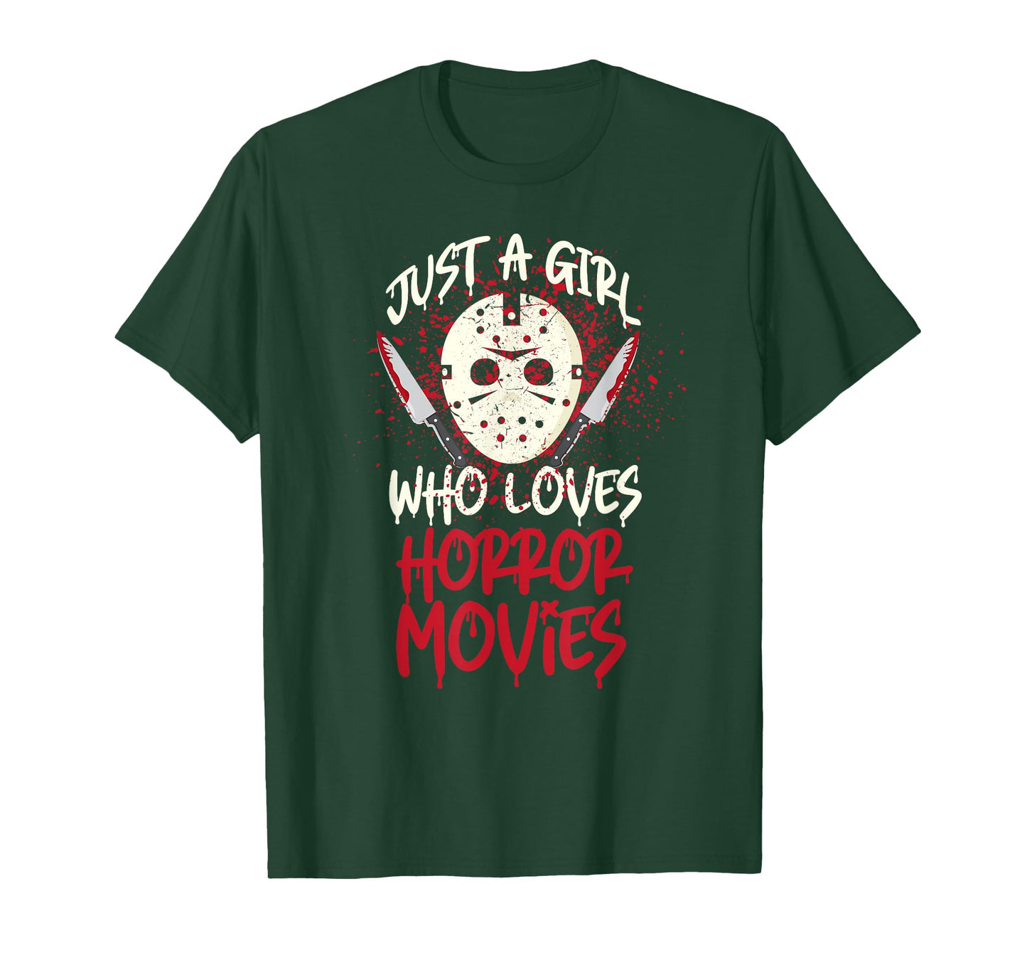 Scary Horror Movie Hockey Mask Just A Girl Who Loves T-Shirt
