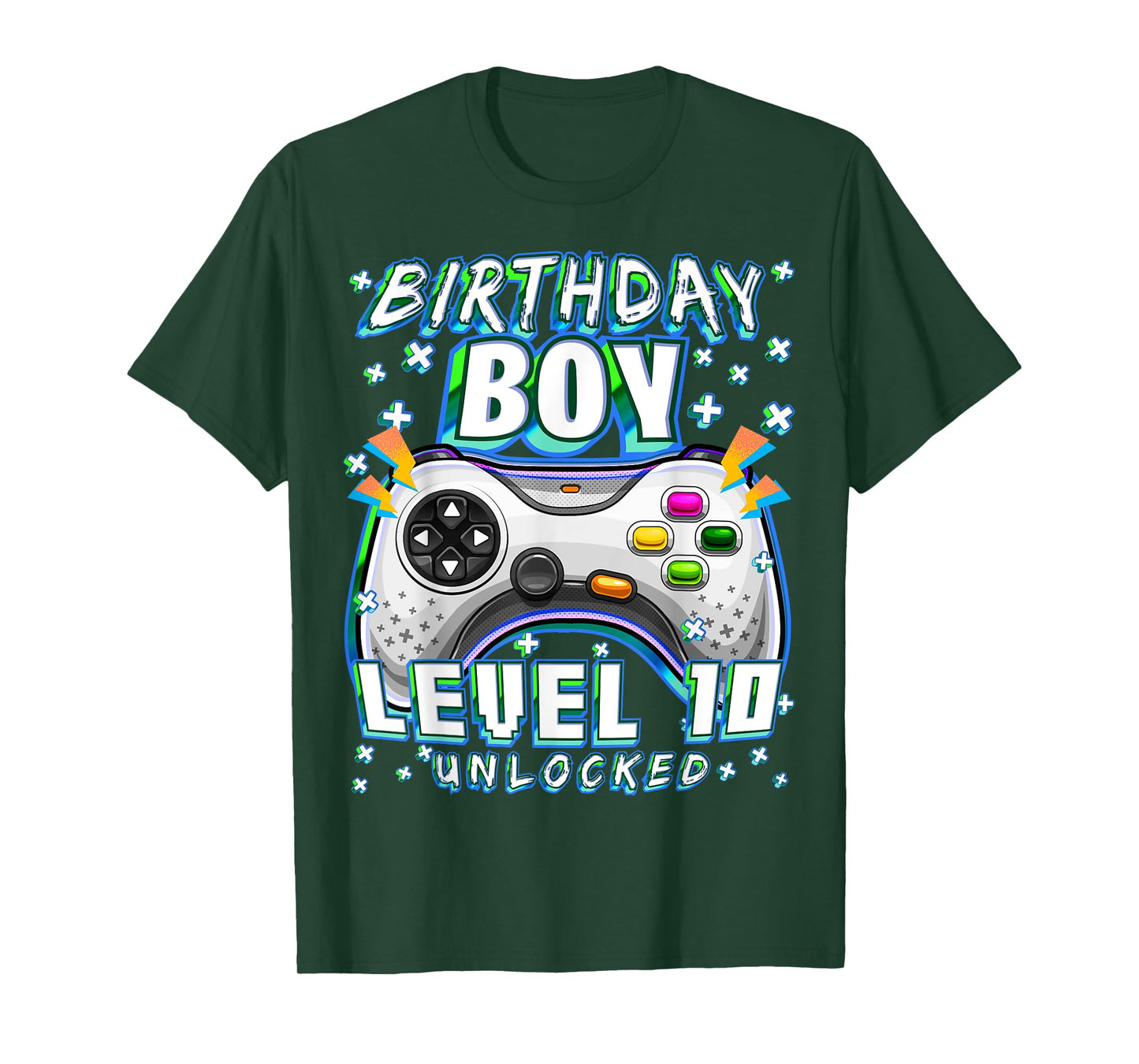 Level 10 Unlocked Video Game 10th Birthday Gamer Boys T-Shirt