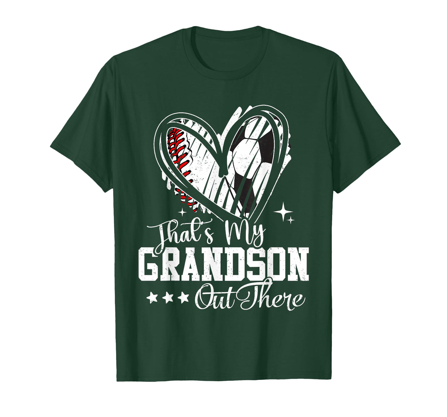 That's My Grandson Out There Baseball Soccer Grandma Grandpa T-Shirt