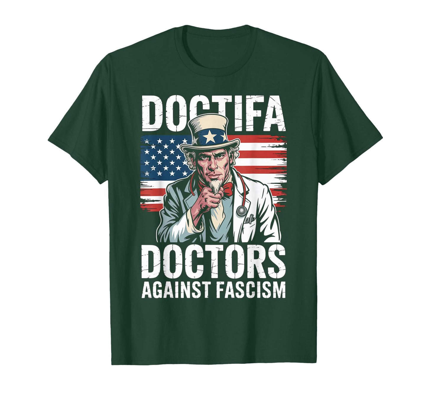 Doctifa Doctors Against Fascism Resist No Kings Physician T-Shirt