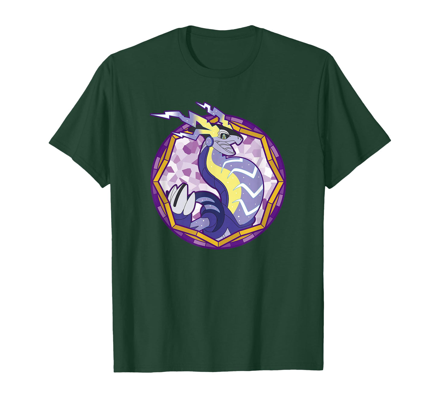 Pokémon Miraidon Legendary Paradox Violet Stained Glass Logo T-Shirt
