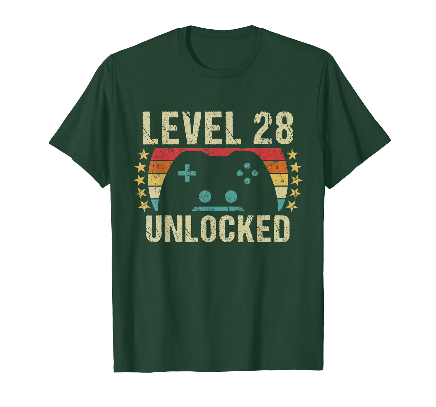Gaming Vintage 28th Birthday Gift 28 Year Old Boy Girl Gamer T-Shirt