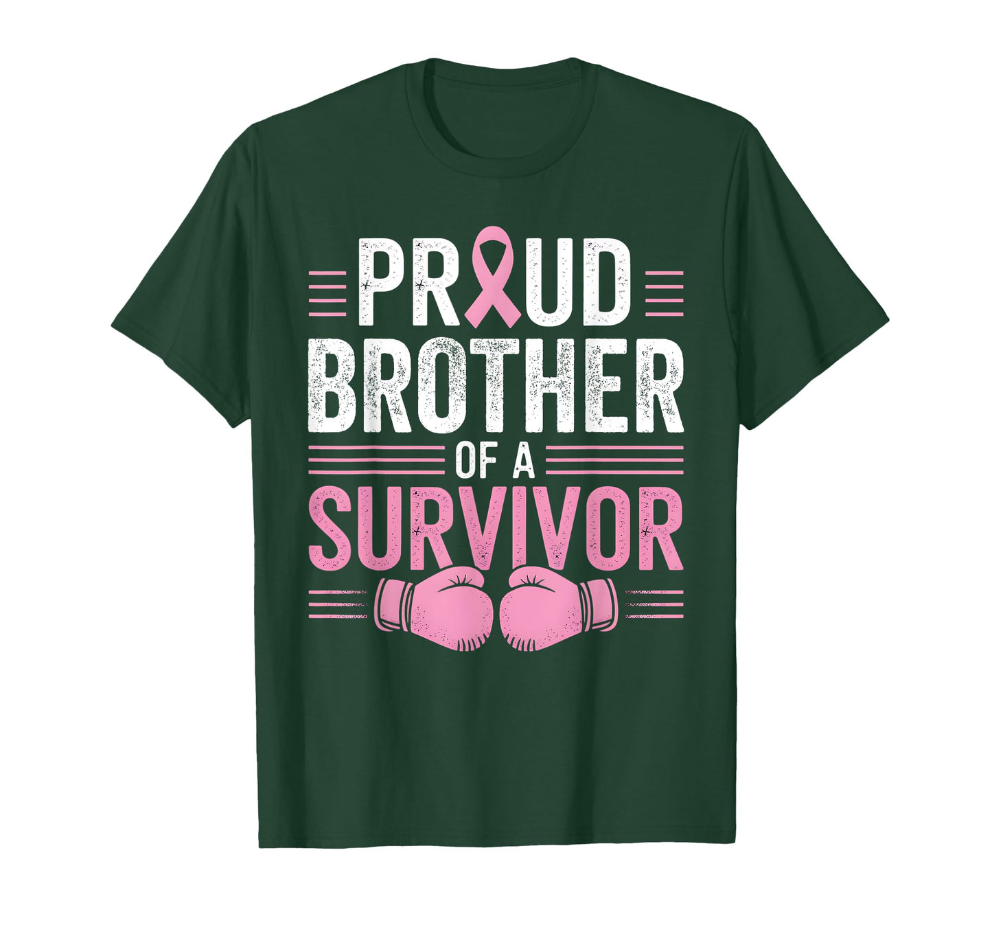 Proud Brother of a Survivor Breast Cancer Awareness Family T-Shirt