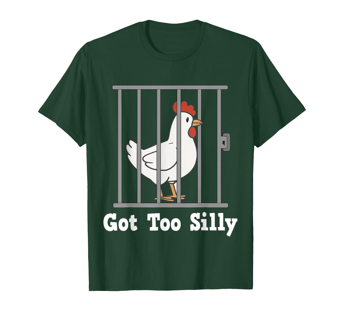 Funny Chicken Meme Got Too Silly Humor Gifts Men Women Kid T-Shirt
