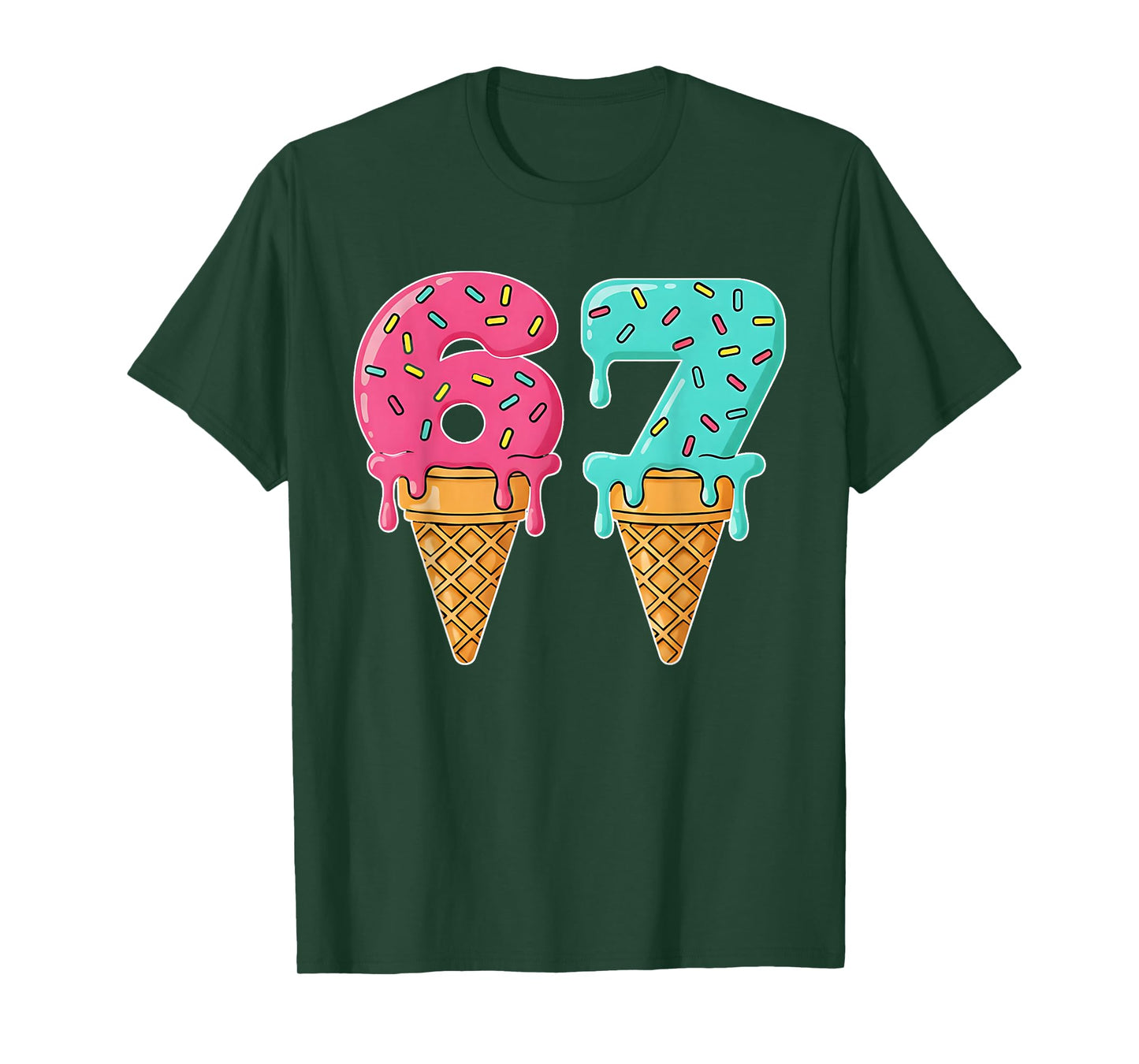 Baseball Drip Ice Cream 67 Baseball Lifestyle 101 T-Shirt
