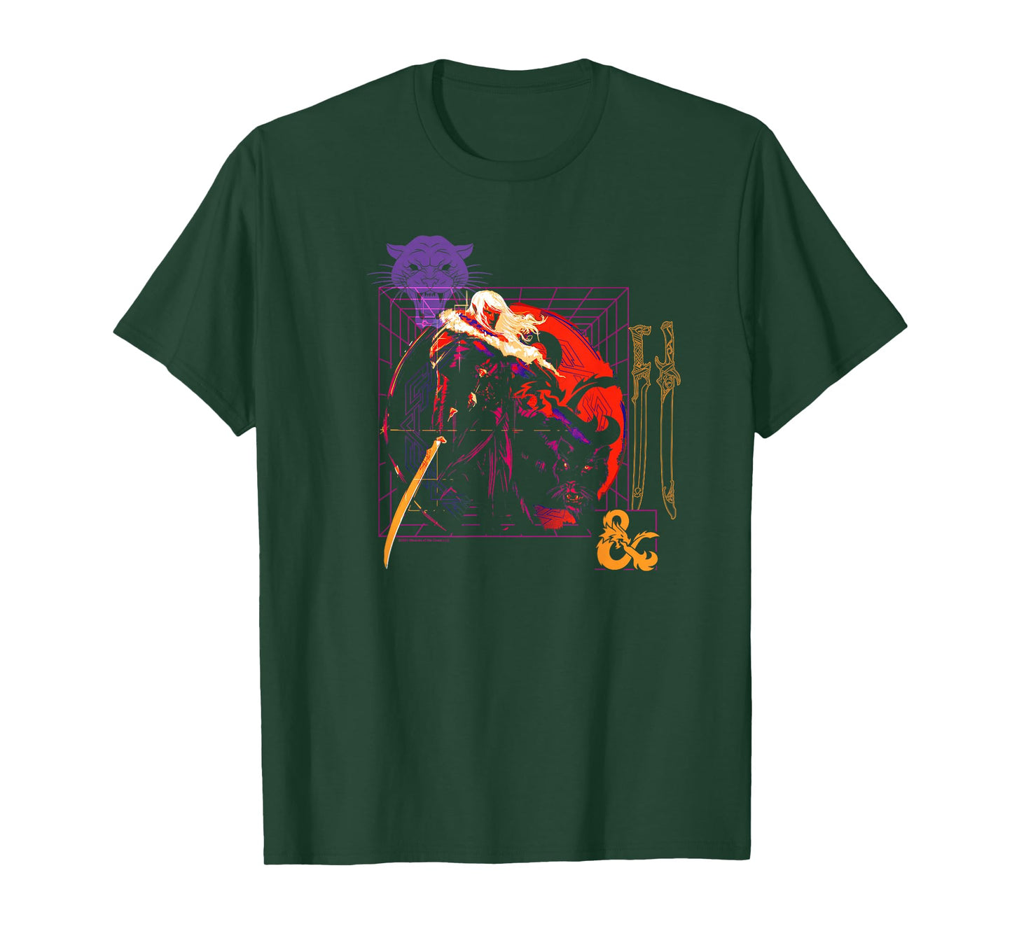 Dungeons & Dragons Drizzt Do'Urden Technical Weapons Grid T-Shirt
