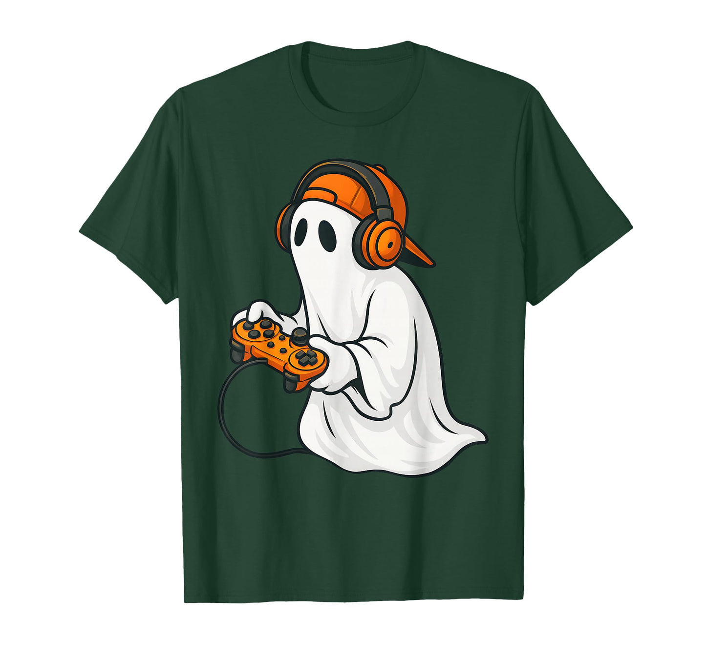 Halloween Scary Ghost Gamer Funny Video Gaming Boys Men Kids T-Shirt