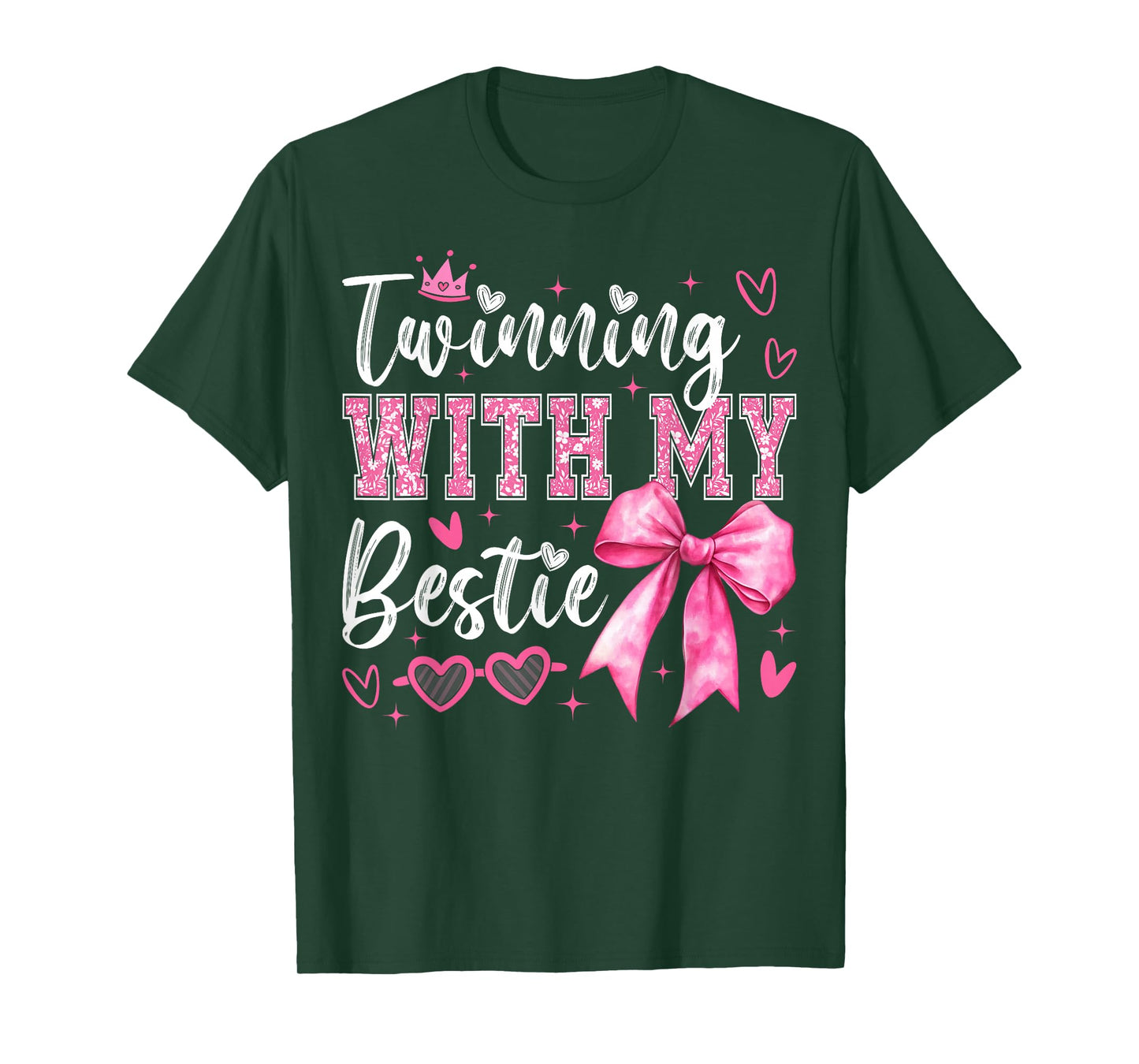 Twinning with My Bestie Coquette Spirit Week Girls T-Shirt