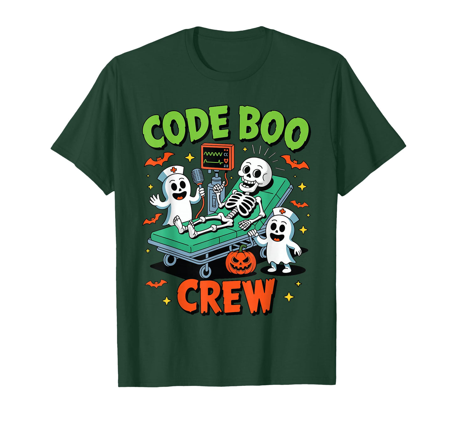 Code Boo Crew Medical Halloween Costume Nursing Hospital T-Shirt