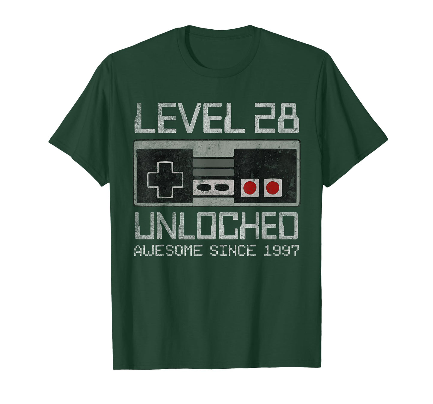 Level 28 Unlocked 28th Birthday 28 Year Old Video Gamer Boy T-Shirt