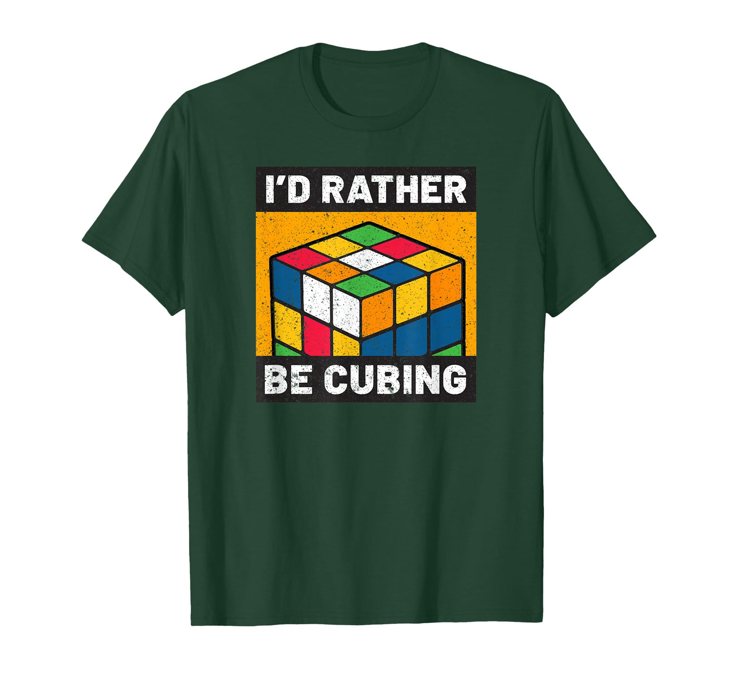 Competitive Puzzle Cube I'd Rather Be Cubing Speed Cubing T-Shirt