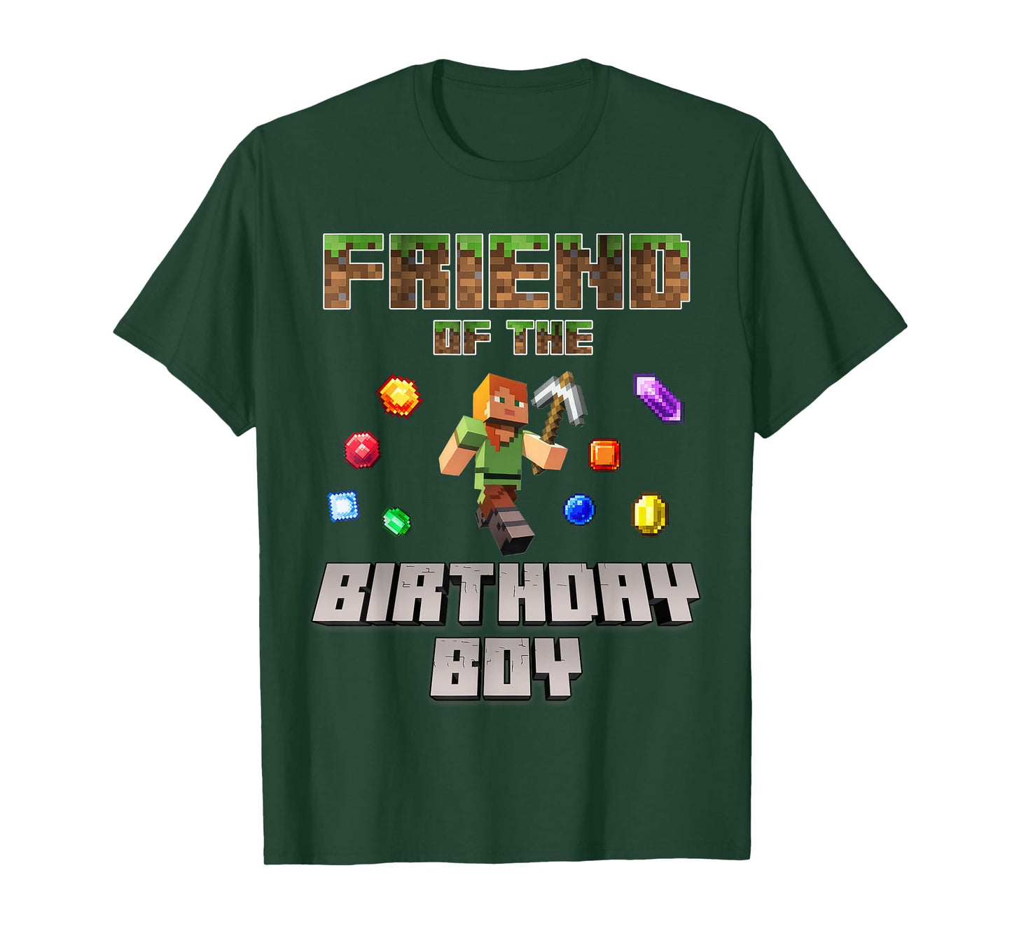 Friend Of The Birthday Boy Video Gamer Pixel Number T-Shirt