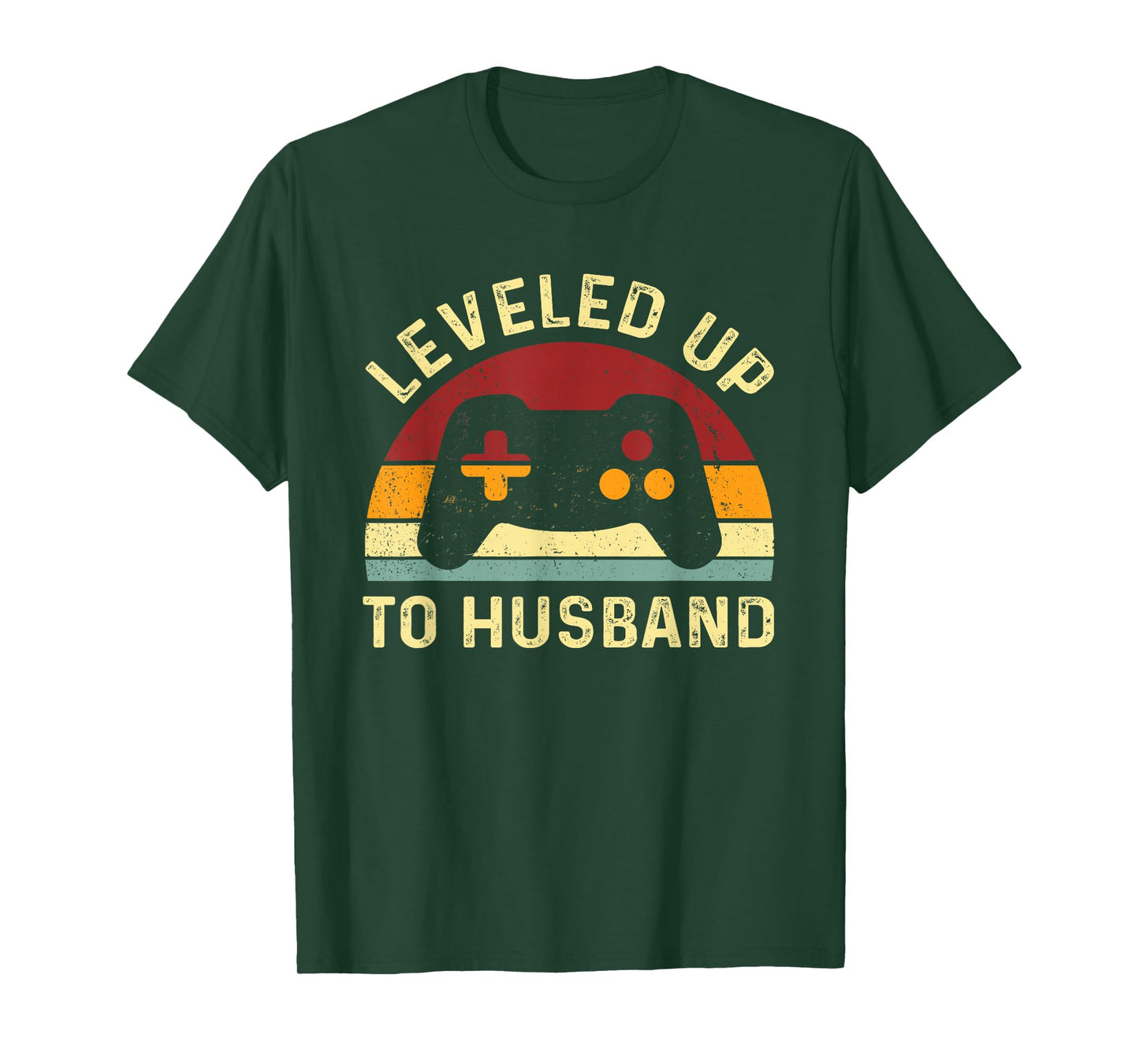 Leveled Up To Husband - Newlywed Groom - Just Married Couple T-Shirt