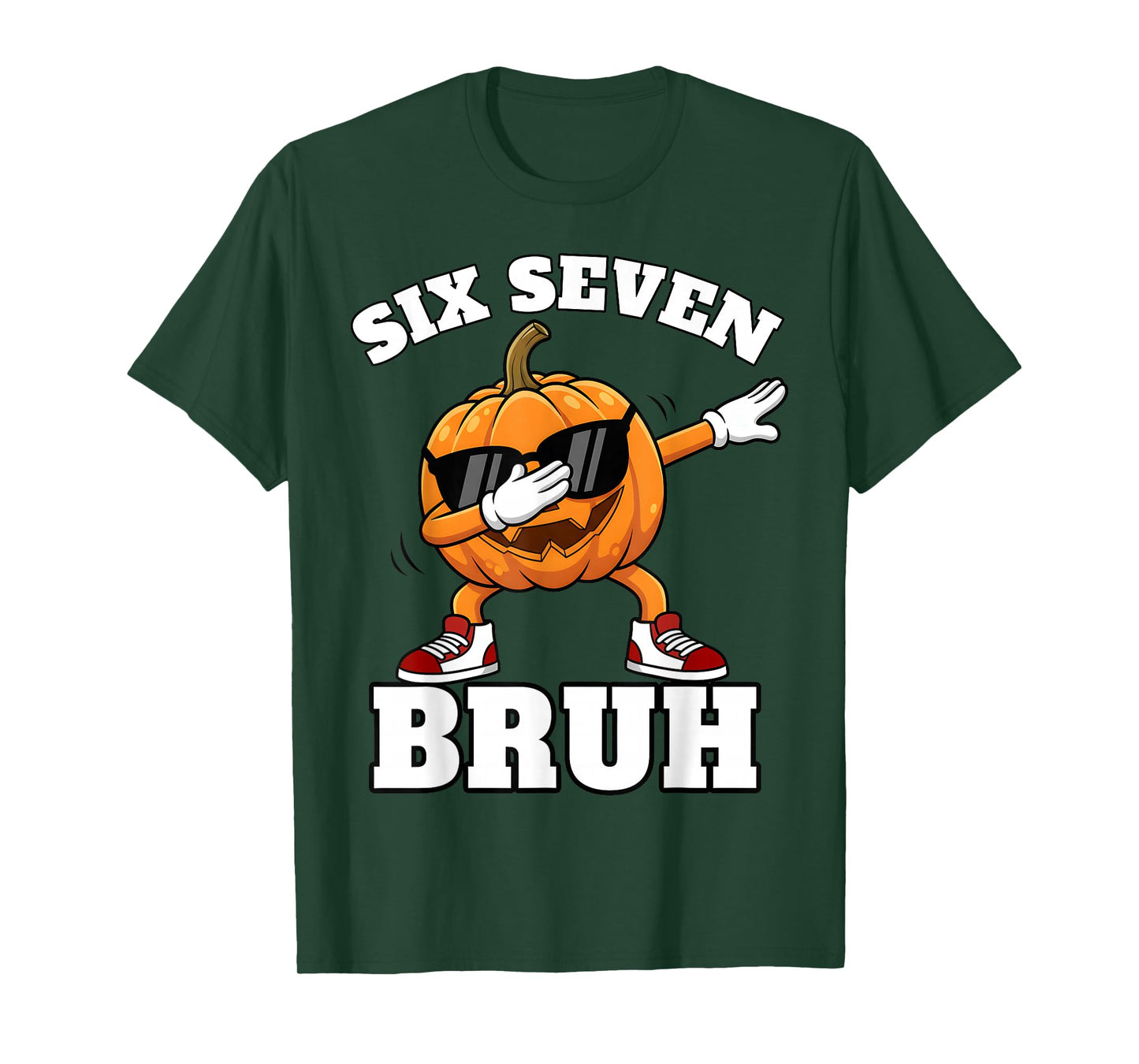 67 Six Seven Bruh Pumpkin Dab Meme Funny Halloween Costume T-Shirt