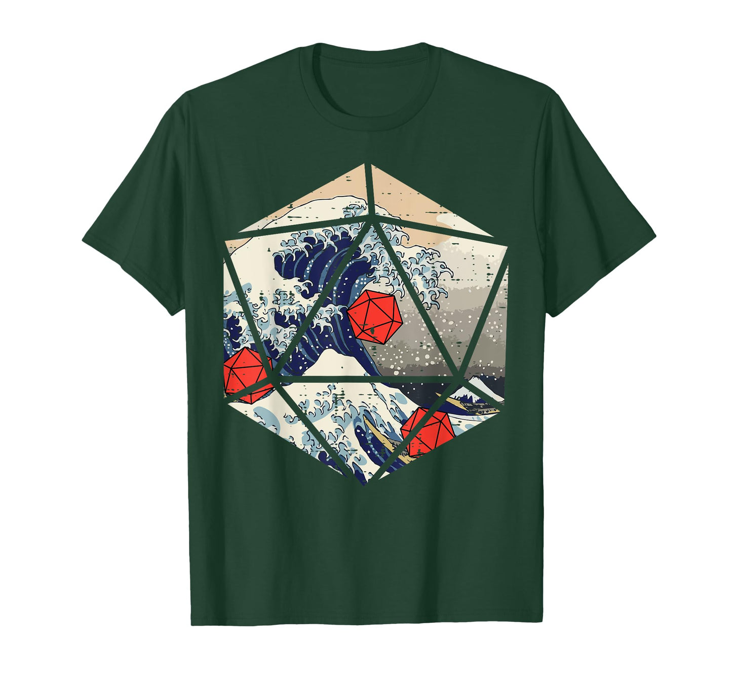 RPG Japanese Great Wave Gamer Men Boys Kids T-Shirt