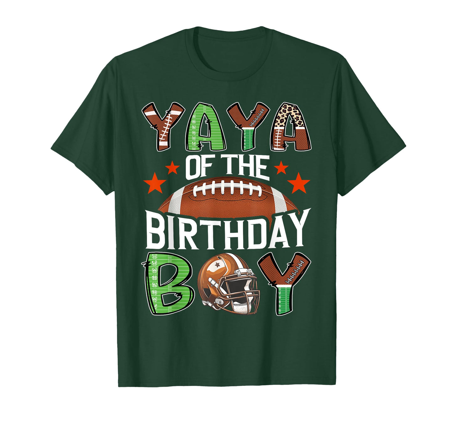Yaya Of The Birthday Boy Game Day Football T-Shirt